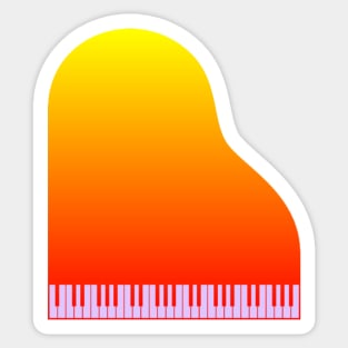 Sunset piano Sticker